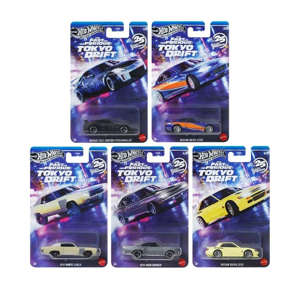 هوت ويلز سيارات السرعة والغضب طوكيو دريفت متنوعة سيارات داي كاست HotWheels