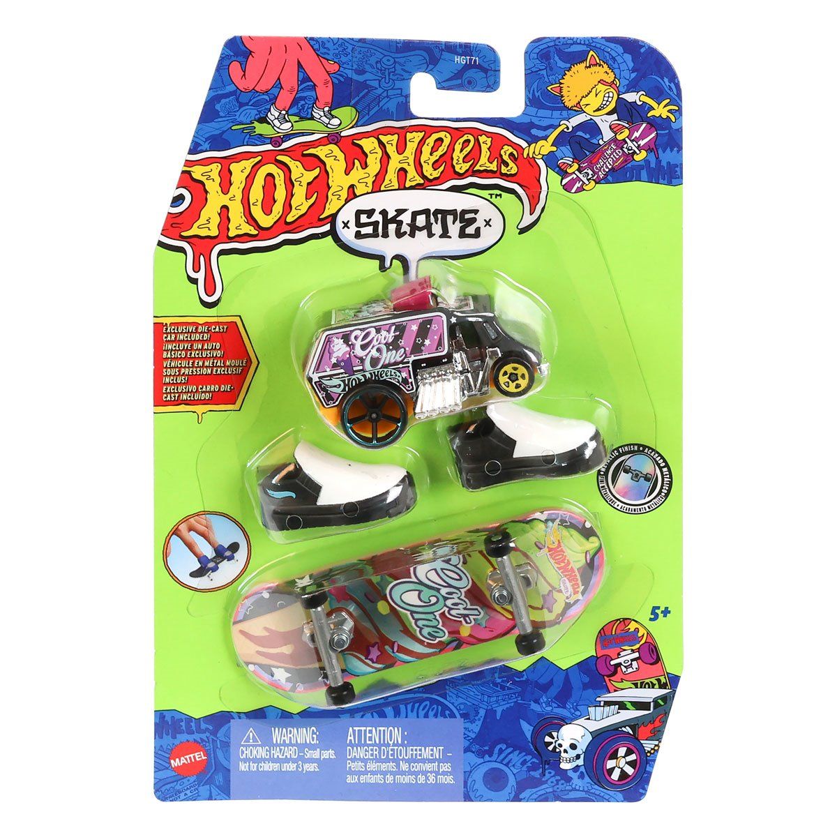 هوت ويلز لوح تزلج مع سيارة مركبات الأطفال HotWheels