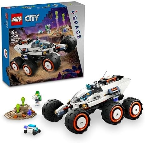 لعبة بناء سيارة مكانية مع 2 مجسم مصغر من ليجو سيتي مكعبات التركيب LEGO