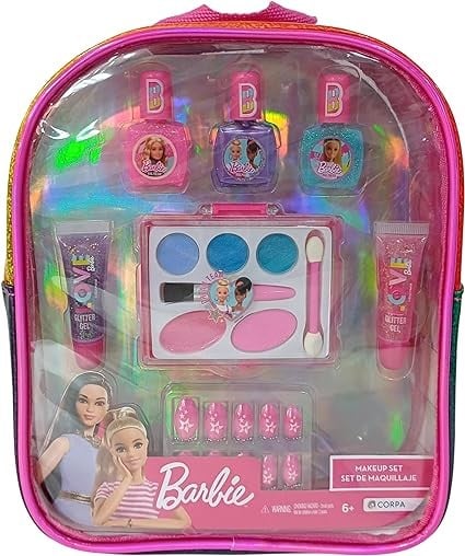 باربي شنطه ظهر مكياج مع مناكير المكياج والتجميل Barbie