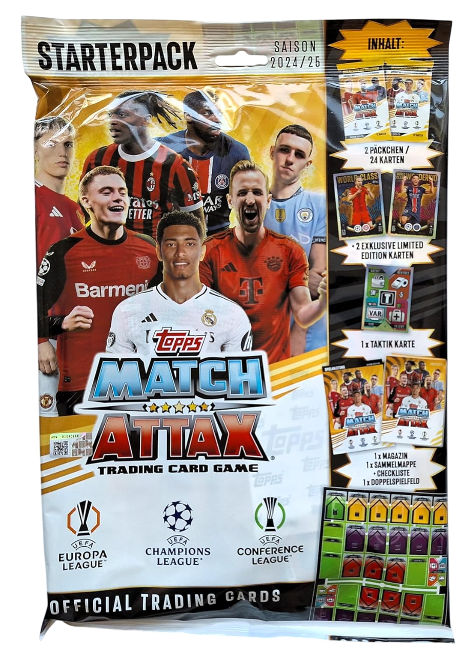 ماتش أتاكس مجموعة بطاقات التداول الأساسية لدوري أبطال أوروبا العاب البطاقات Match Attax