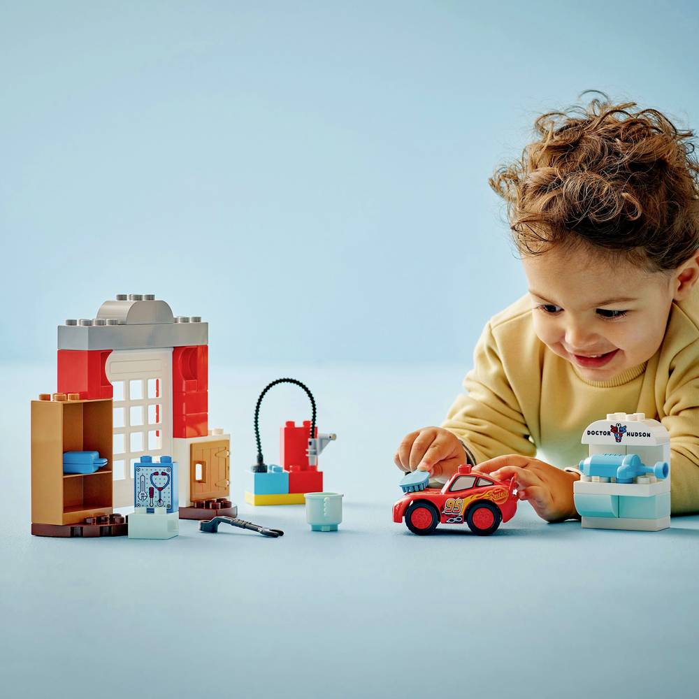 ليجو 10456 دبلو ماكوين يزور ورشة دوك مكعبات التركيب LEGO