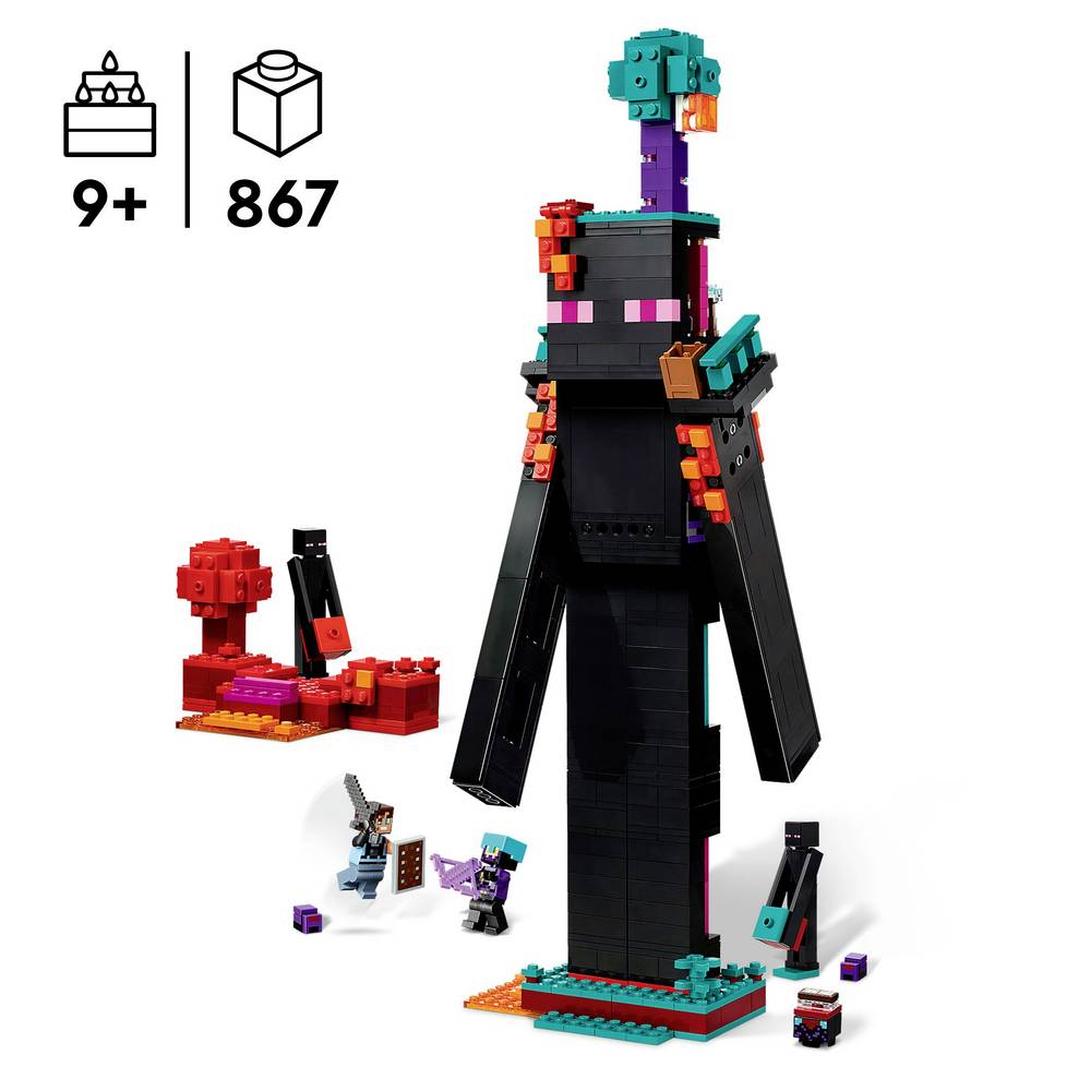 ليجو 21279 ماين كرافت لعبة بناء برج إندرمان مكعبات التركيب Minecraft