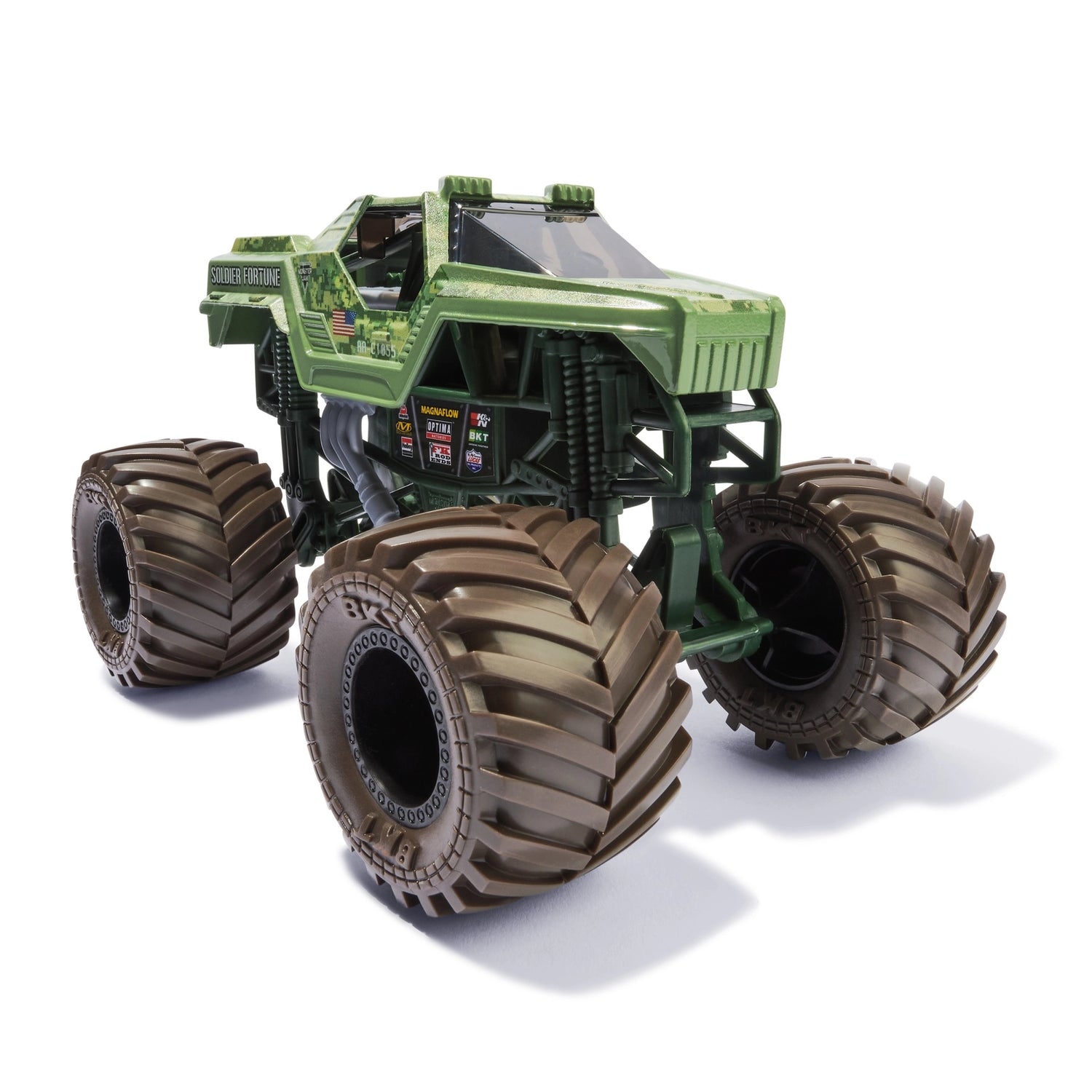 مونستر جام مجسم شاحنة بتصميم عسكري مقياس 1:24 سيارات داي كاست Monster Jam