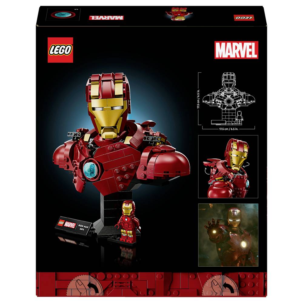 ليجو 76327 مارفل تمثال نصفي للرجل الحديدي مكعبات التركيب LEGO