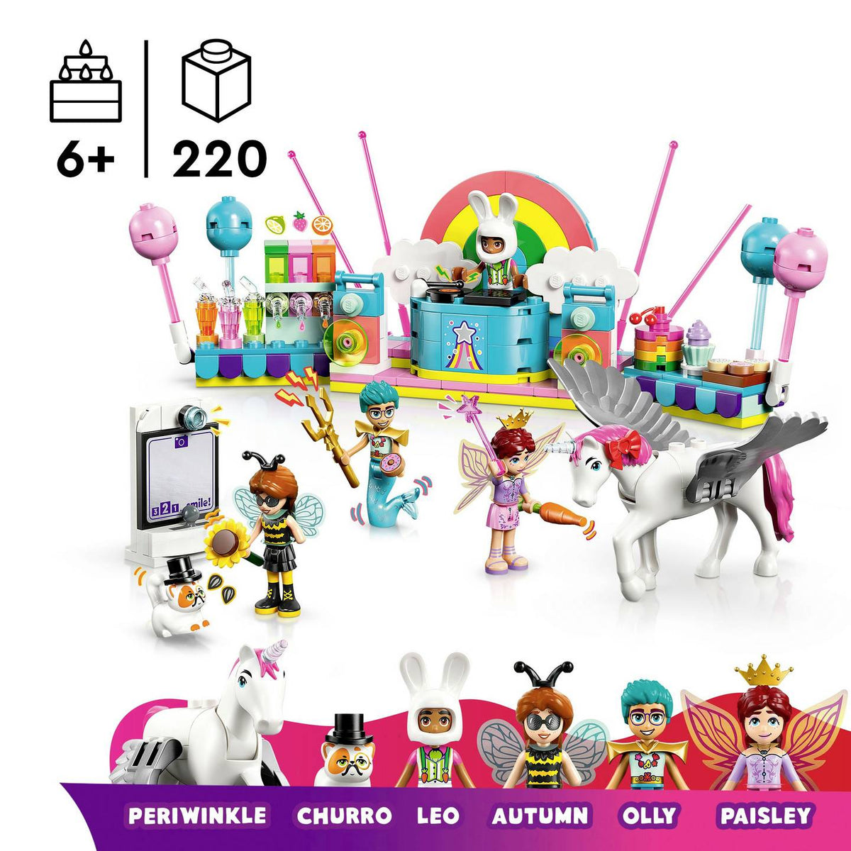 ليجو 42661 فريندز حفلة وحيد القرن والجنية التنكري مكعبات التركيب LEGO