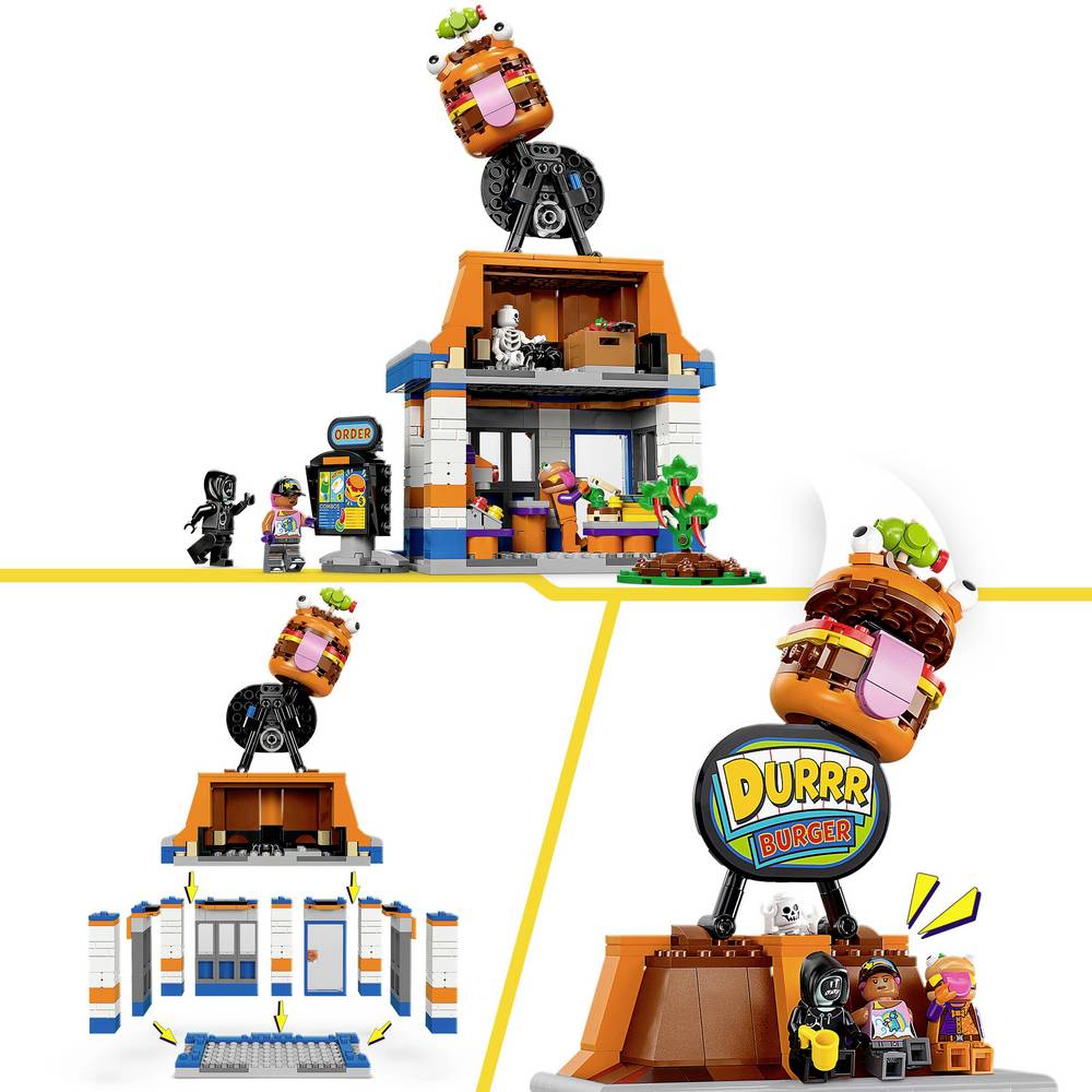 ليجو 77076 فورت نايت مطعم دور برجر مكعبات التركيب LEGO