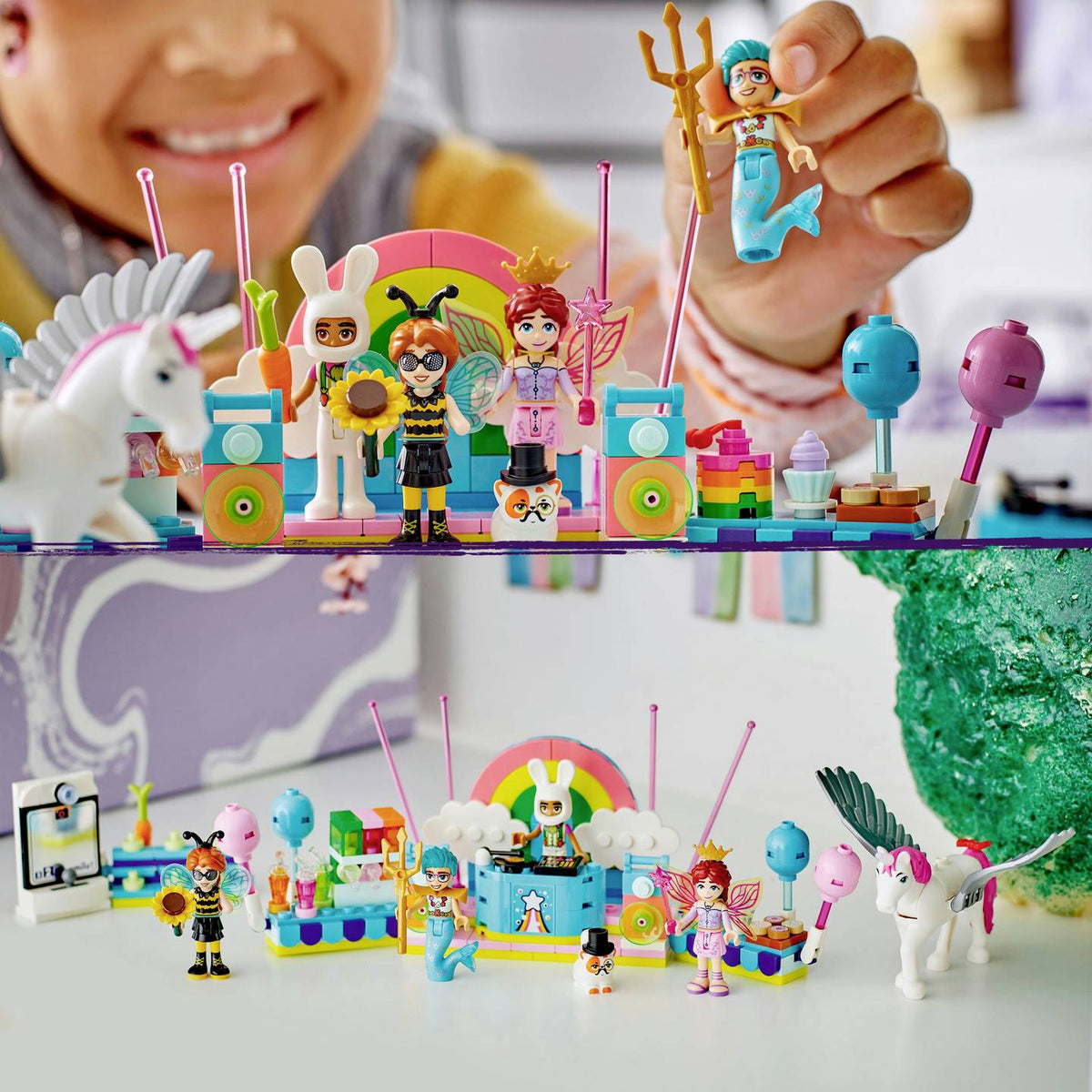 ليجو 42661 فريندز حفلة وحيد القرن والجنية التنكري مكعبات التركيب LEGO