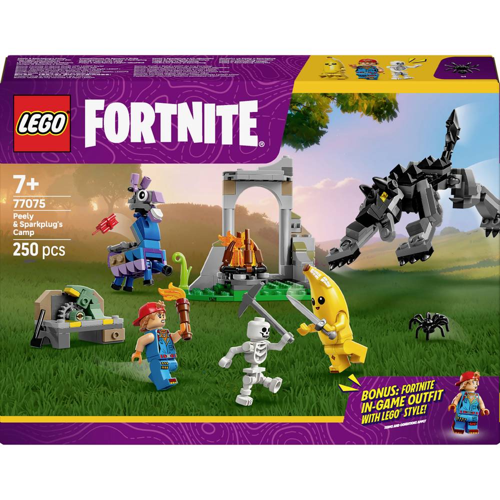 ليجو 77075 فورت نايت مخيّم بيلي وشمعة الإشعال مكعبات التركيب LEGO