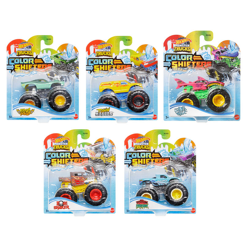 هوت ويلز شاحنات مونستر متغيرة اللون اشكال متنوعة سيارات داي كاست HotWheels