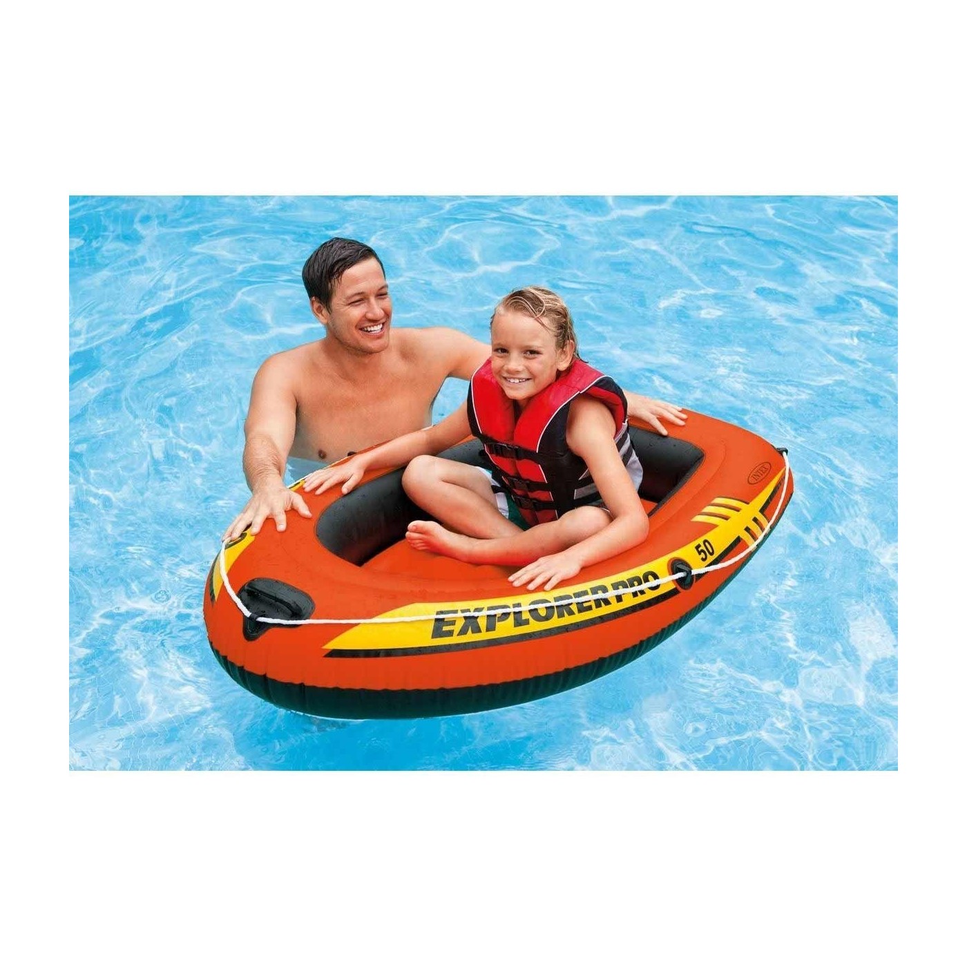 انتكس قارب إكسبلورر برو 50 عوامات ومراتب Intex