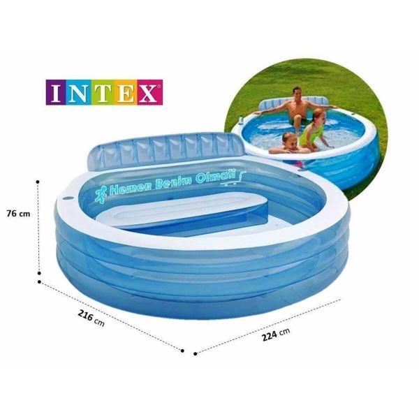انتكس حوض سباحة مع كرسي المسابح الخارجية Intex