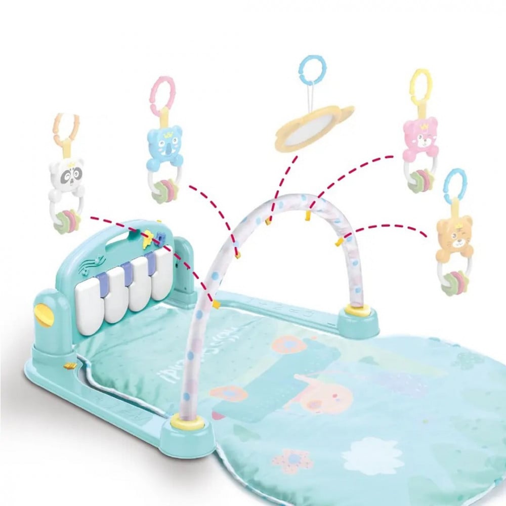 هوانجر مفرش مواليد مع العاب بيانو 2 في 1 الوان متنوعة بساط للمواليد HUANGER