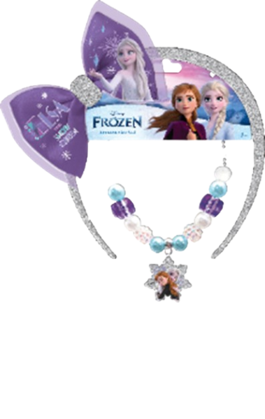 ديزني عصابة شعر وقلادة فروزن الخرز والاكسسوارات Disney