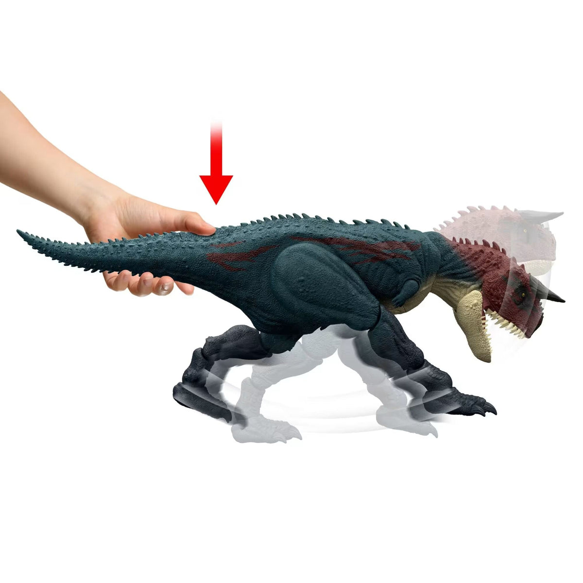 جوراسيك وورلد ديناصور كارنوتوروس تشارج إن تشومب مجسمات الحيوانات Jurassic World