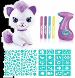 اير برش دمية كيتي مخملية مع فرشاة هوائية رسم و تلوين Airbrush Plush