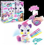 اير برش دمية كيتي مخملية مع فرشاة هوائية رسم و تلوين Airbrush Plush