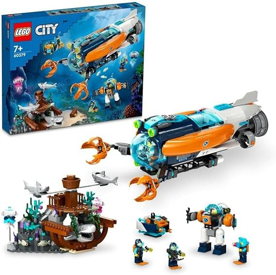 ليجو سيتي بناء غواصة استكشاف أعماق البحار 842 قطعة مكعبات التركيب LEGO