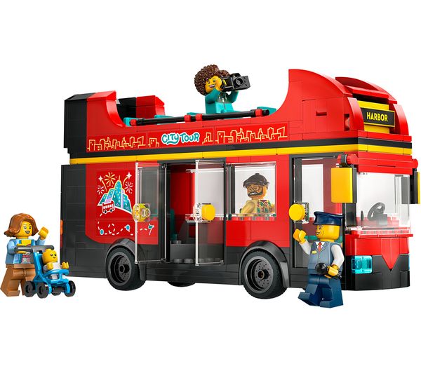 ليجو 60407 سيتي حافلة طابقين الحمراء مكعبات التركيب LEGO