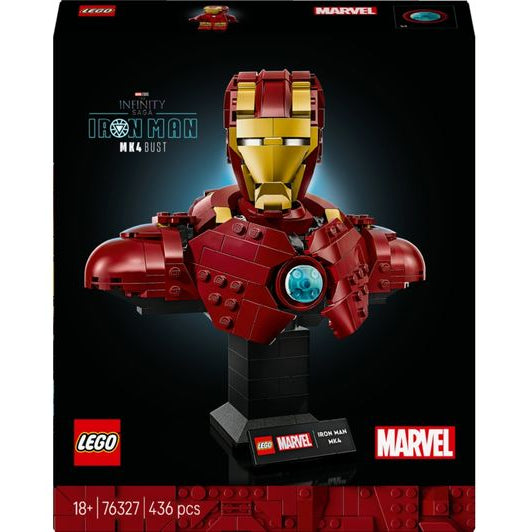 ليجو 76327 مارفل تمثال نصفي للرجل الحديدي مكعبات التركيب LEGO