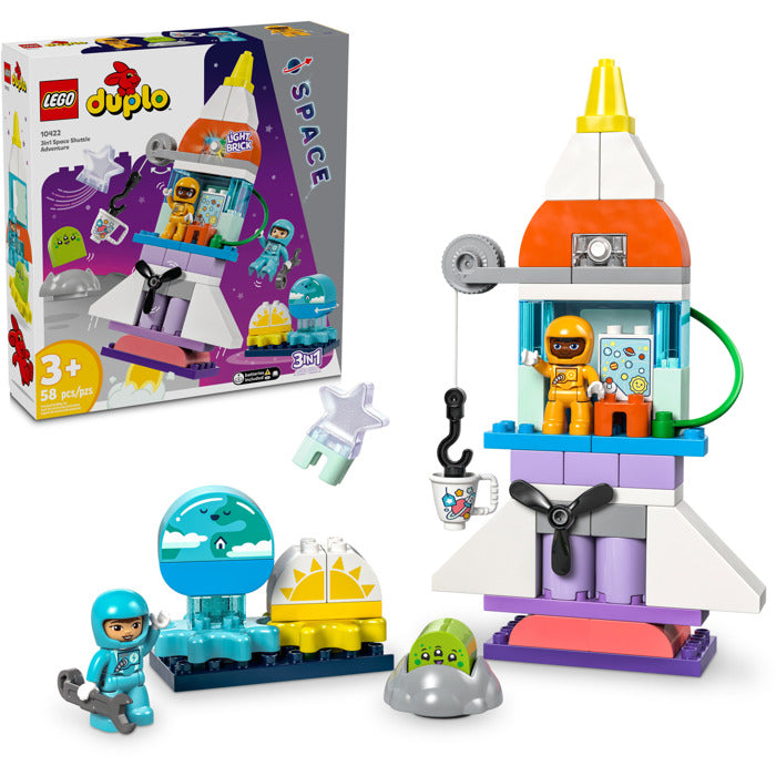 ليجو دبلو بناء مكوك الفضاء 3 في 1 مكعبات التركيب LEGO