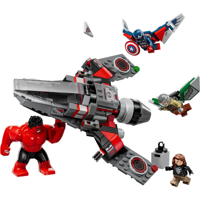 ليجو مكعبات بناء طائرة مارفل مع 4 شخصيات مكعبات التركيب LEGO