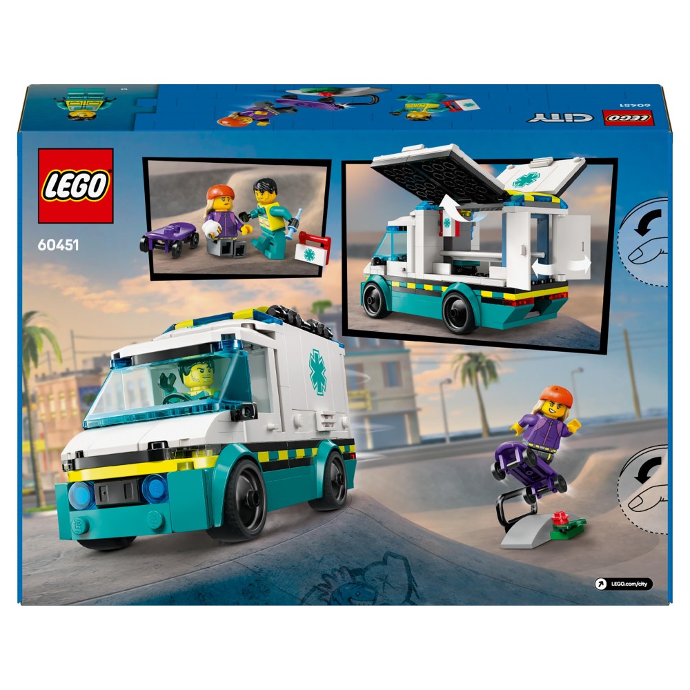 ليجو سيتي 60451 سيارة الاسعاف مكعبات التركيب LEGO