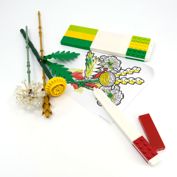 ليجو 53870 اي كيو أدوات مكتبية نباتات مكعبات التركيب LEGO