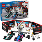 ليجو مكعبات بناء مرآب فورمولا 1 وسيارات مرسيدس مكعبات التركيب LEGO