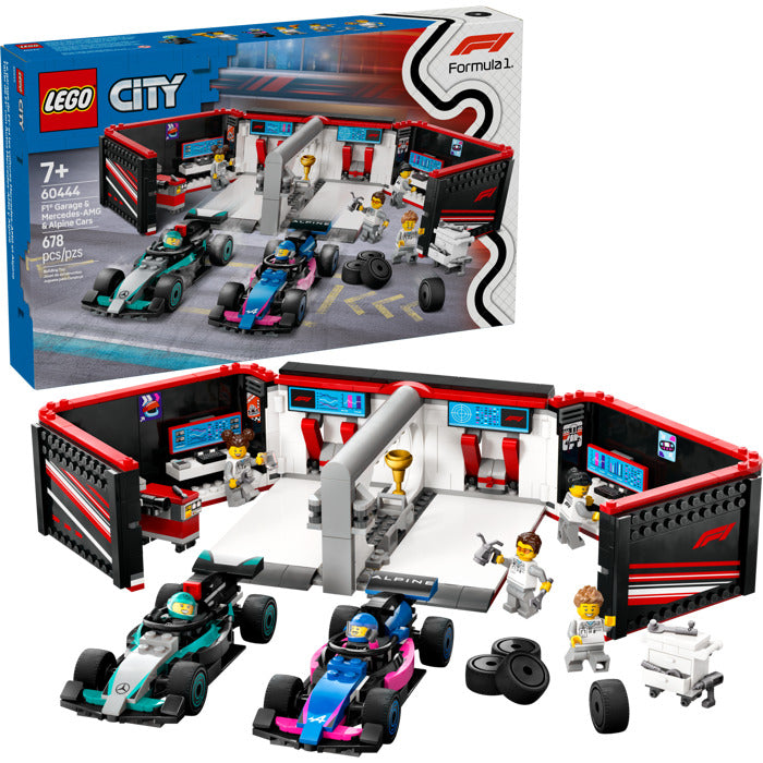 ليجو مكعبات بناء مرآب فورمولا 1 وسيارات مرسيدس مكعبات التركيب LEGO