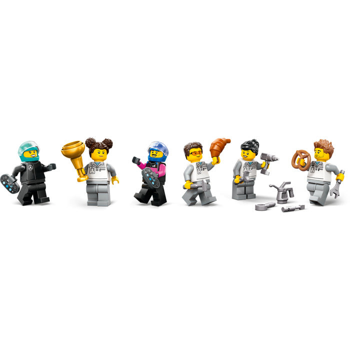 ليجو مكعبات بناء مرآب فورمولا 1 وسيارات مرسيدس مكعبات التركيب LEGO