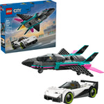 ليجو 60489 سيتي مجموعة بناء الطائرة النفاثة ضد السيارة مكعبات التركيب LEGO