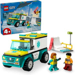 ليجو مكعبات بناء سيارة اسعاف الطوارئ مكعبات التركيب LEGO