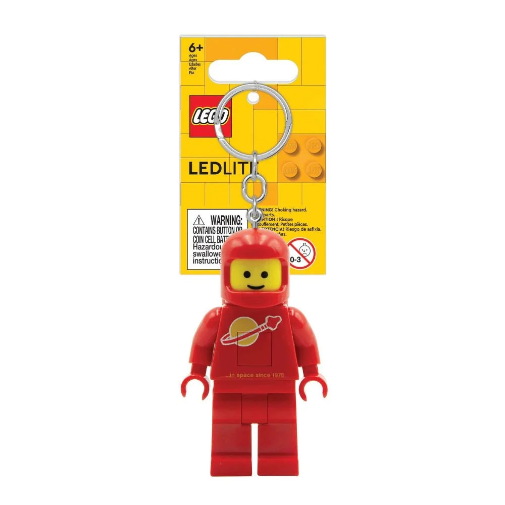 ليجو اي كيو سلسلة مفاتيح رجل الفضاء الأحمر مكعبات التركيب LEGO