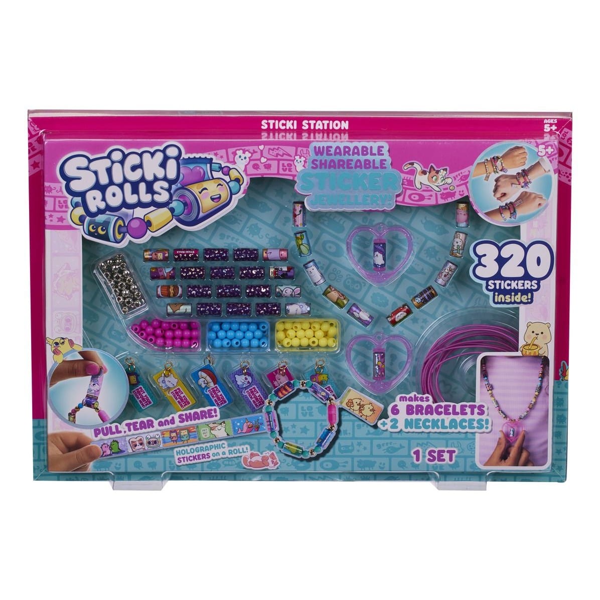 ستيكي رولز صناعة مجوهرات مع ملصقات الخرز والاكسسوارات Sticki Rolls