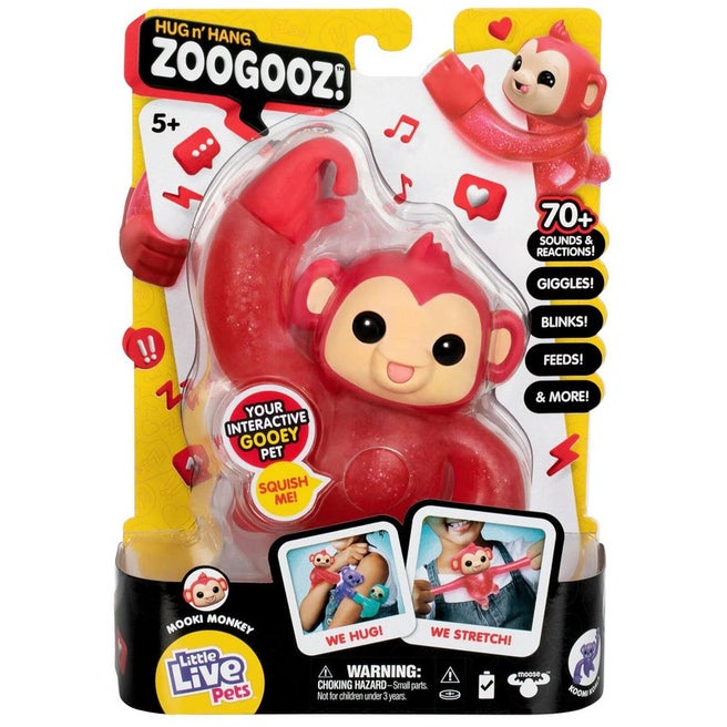 ليتل لايف بيتس هاج ان هانج زوجوز القرد موكي مونكي التمدد والضغط Little Live Pets