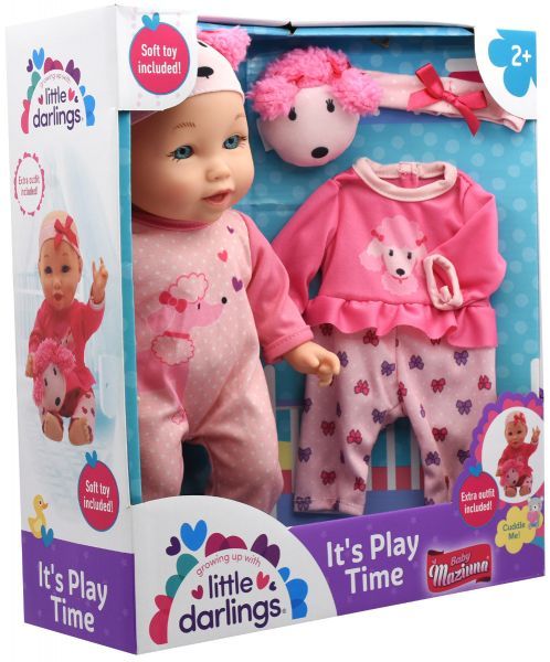 بيبي مزيونة دمية ليتل دارلينج اتس بلاي تايم مقاس 30.48 سم مع اكسسوارات دمى المواليد Baby Maziuna