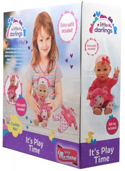 بيبي مزيونة دمية ليتل دارلينج اتس بلاي تايم مقاس 30.48 سم مع اكسسوارات دمى المواليد Baby Maziuna