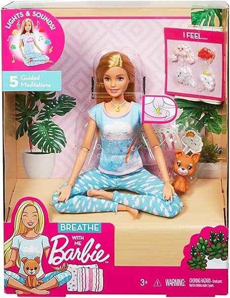 باربي دمية بريث ويذ مي للتأمل دمية مع اكسسوارات Barbie