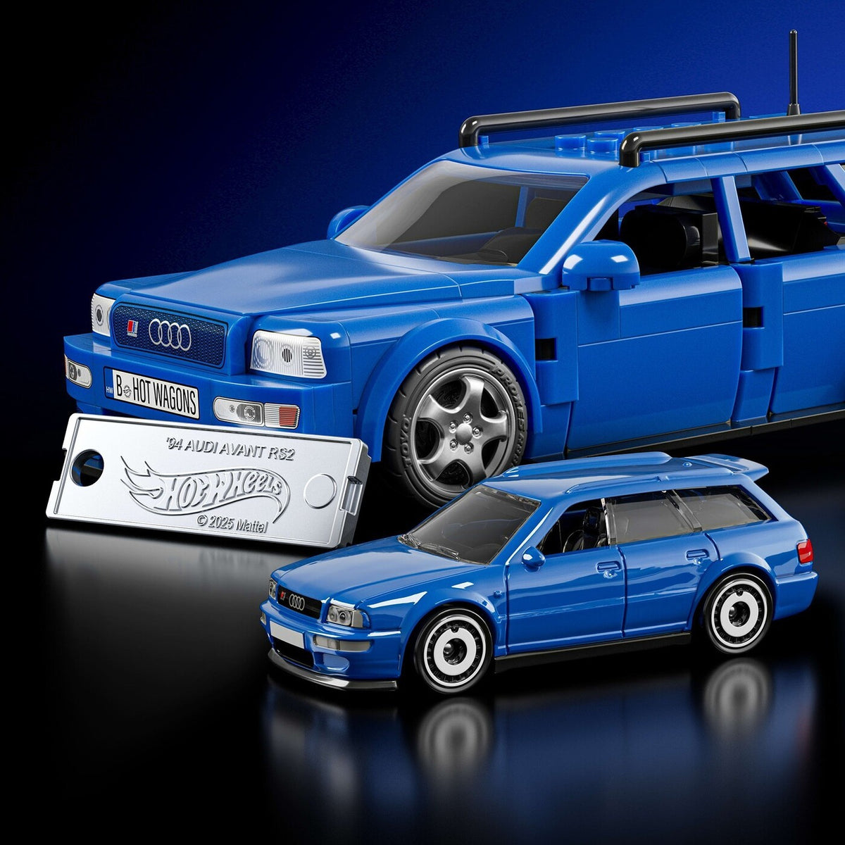 هوت ويلز مجموعة بناء وتركيب سيارة أودي أفانت آر إس2 مكعبات التركيب HotWheels