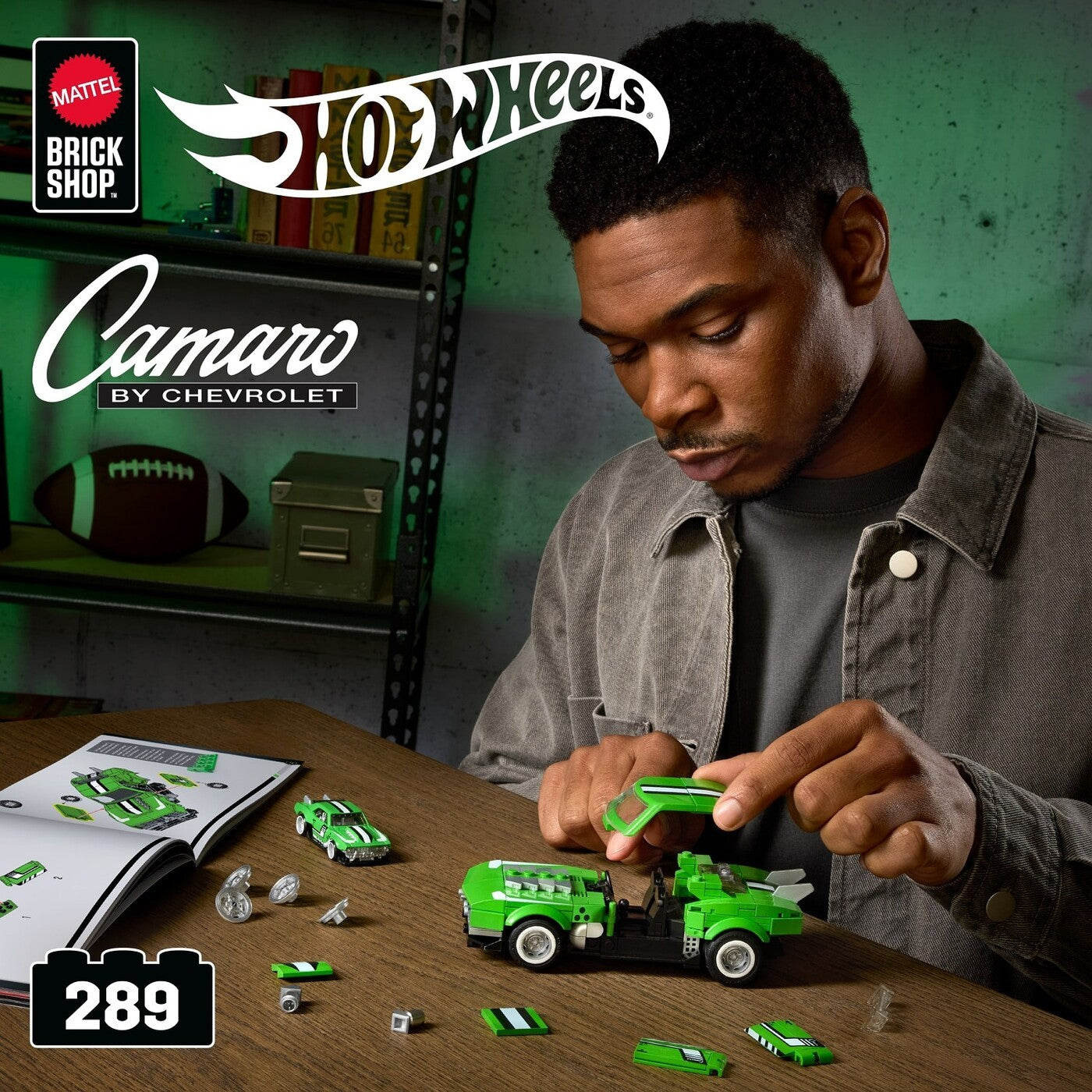 هوت ويلز مجموعة بناء وتركيب سيارة شيفروليه كامارو مكعبات التركيب HotWheels