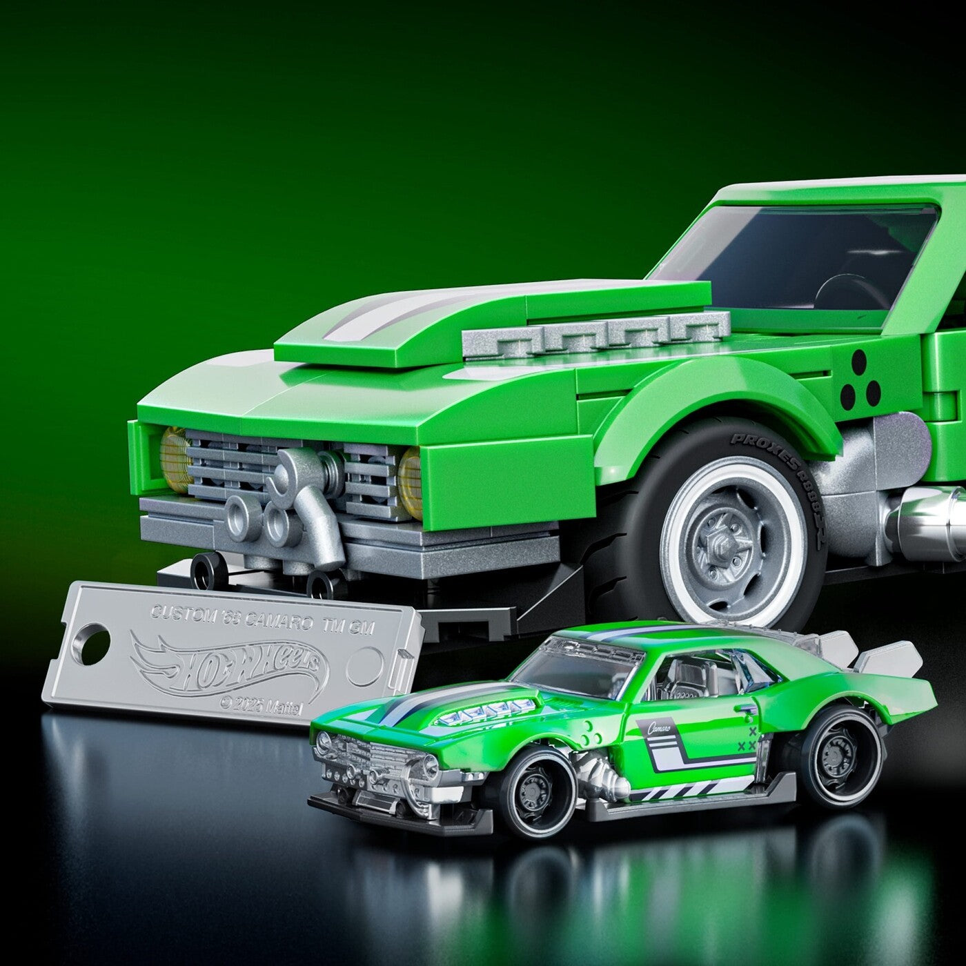 هوت ويلز مجموعة بناء وتركيب سيارة شيفروليه كامارو مكعبات التركيب HotWheels