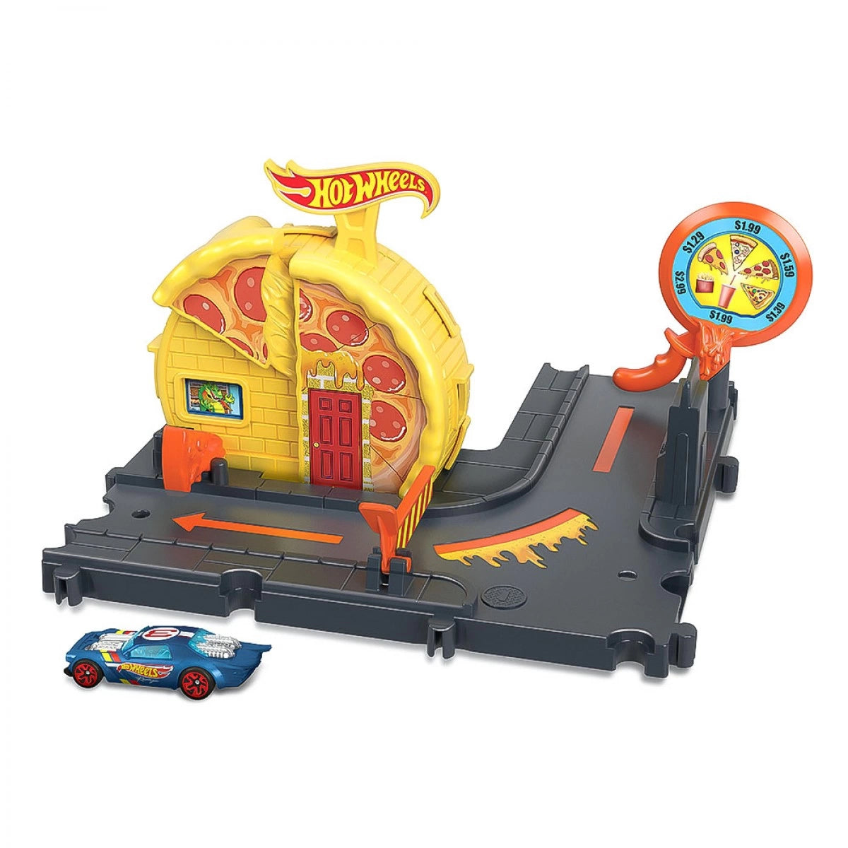 هوت ويلز مسار استلام بيتزا سيتي سبيدي مركبات مع مسار HotWheels