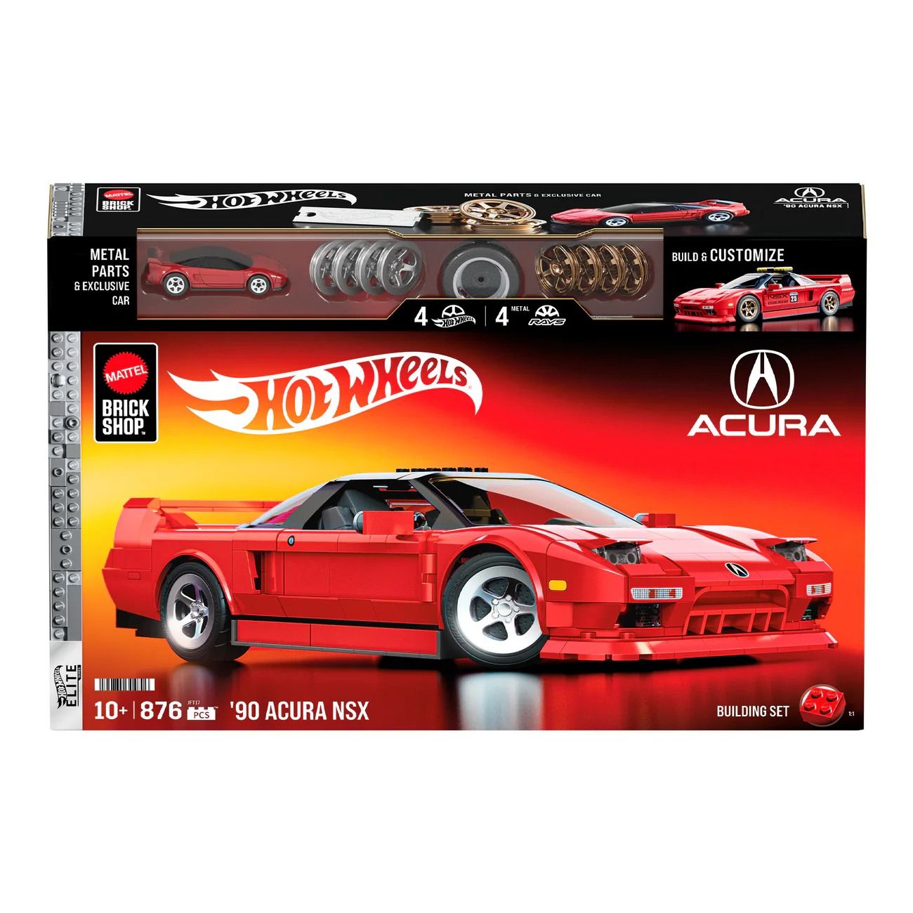 هوت ويلز مجموعة بناء وتركيب سيارة أكورا إن إكس إس مكعبات التركيب HotWheels