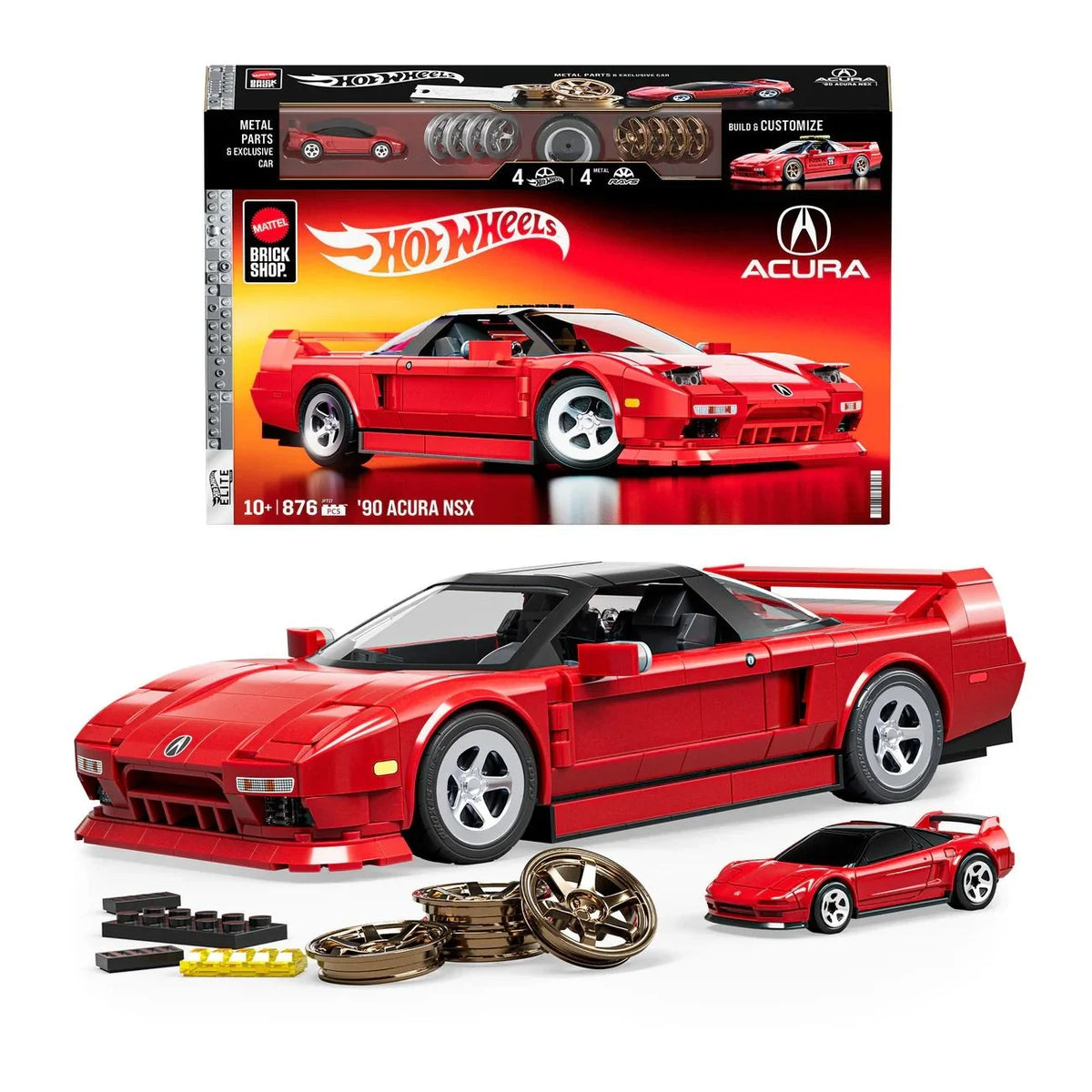 هوت ويلز مجموعة بناء وتركيب سيارة أكورا إن إكس إس مكعبات التركيب HotWheels