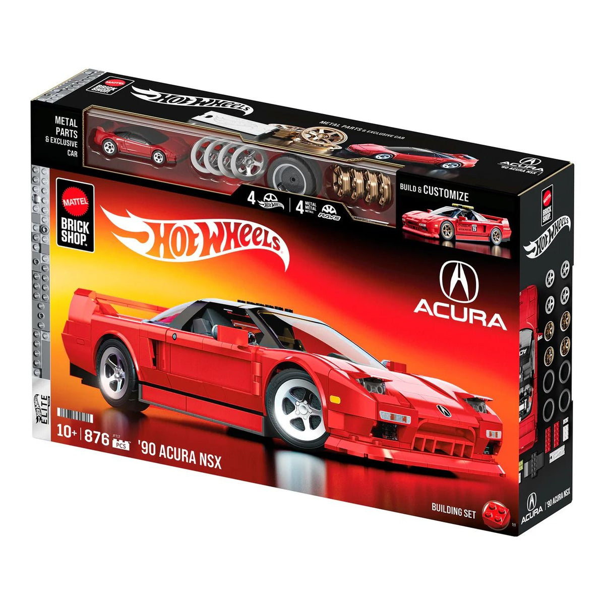 هوت ويلز مجموعة بناء وتركيب سيارة أكورا إن إكس إس مكعبات التركيب HotWheels