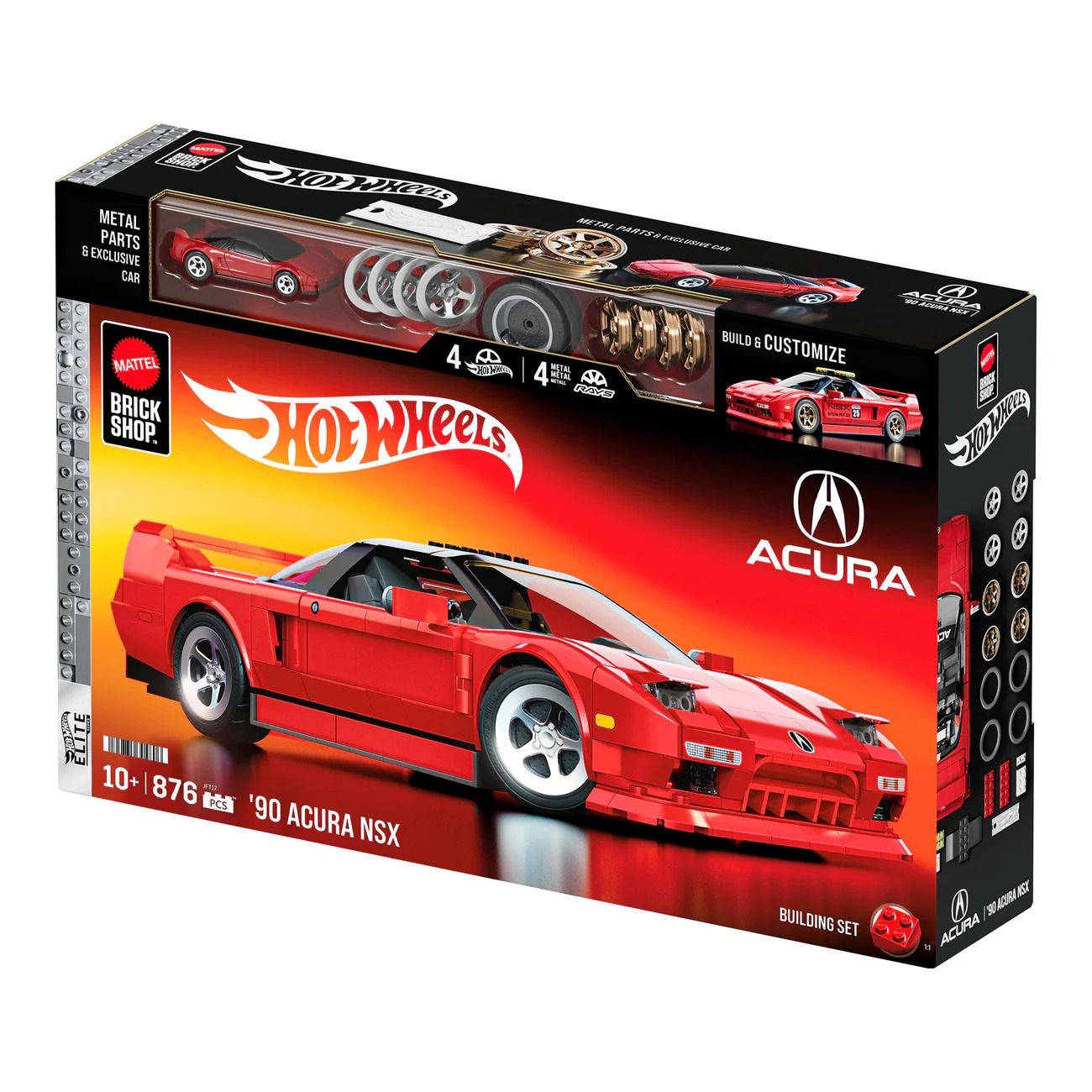 هوت ويلز مجموعة بناء وتركيب سيارة أكورا إن إكس إس مكعبات التركيب HotWheels