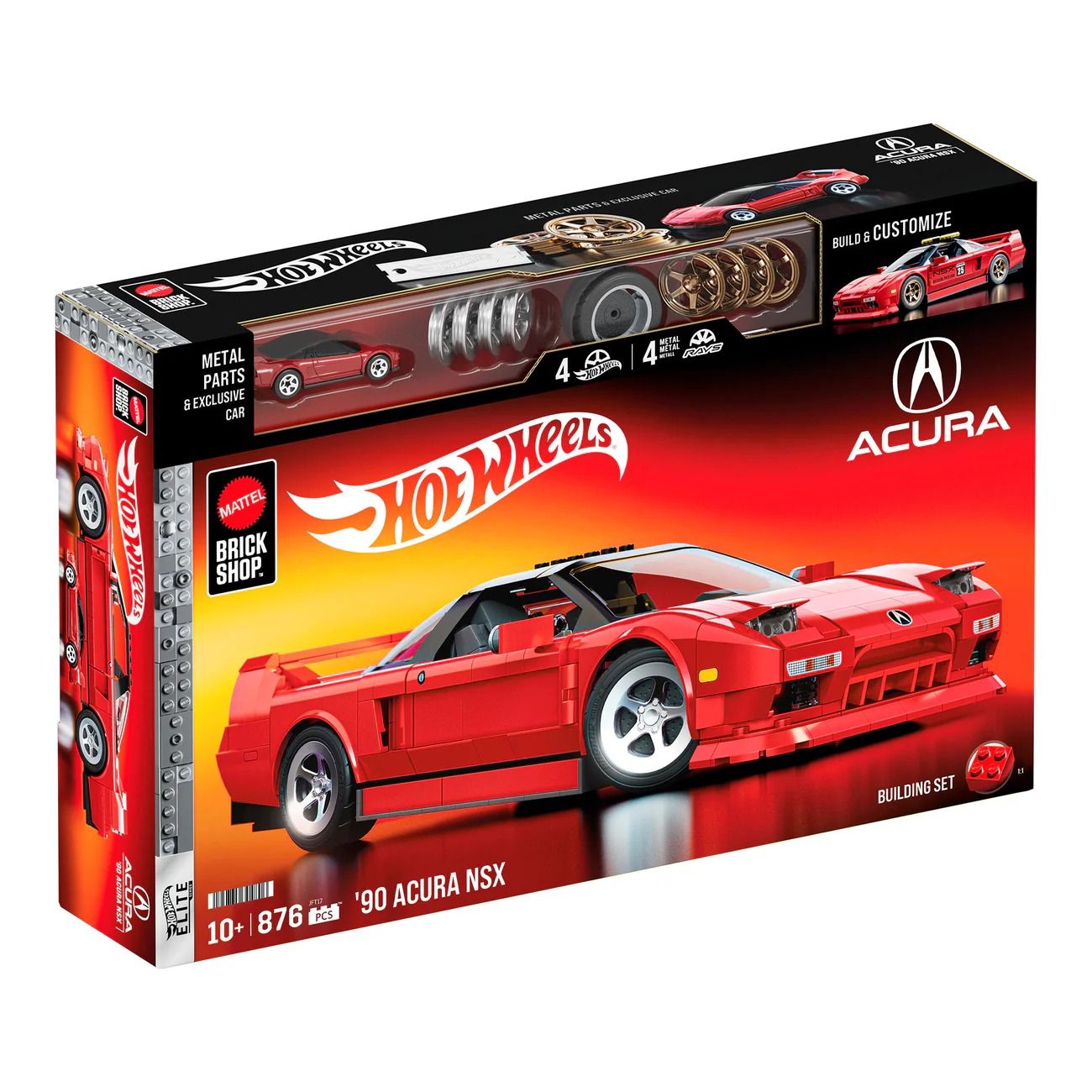 هوت ويلز مجموعة بناء وتركيب سيارة أكورا إن إكس إس مكعبات التركيب HotWheels