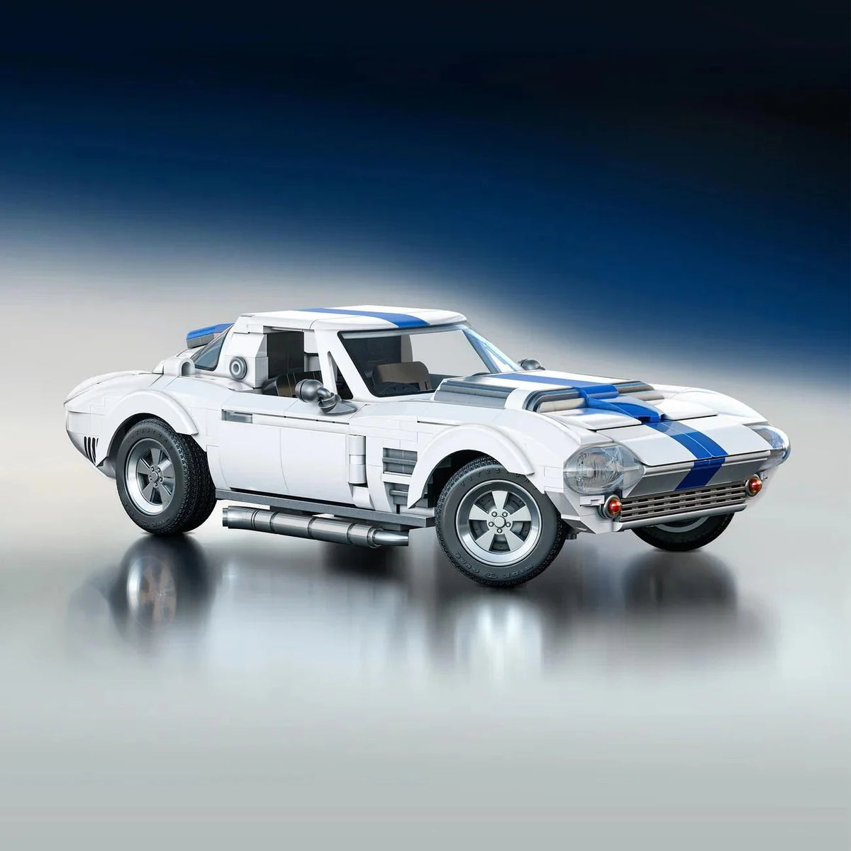هوت ويلز مجموعة بناء وتركيب سيارة كورفيت جراند سبورت مكعبات التركيب HotWheels