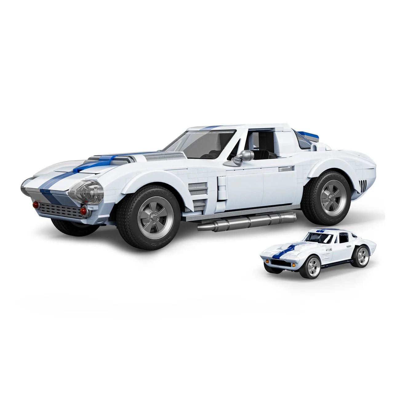 هوت ويلز مجموعة بناء وتركيب سيارة كورفيت جراند سبورت مكعبات التركيب HotWheels